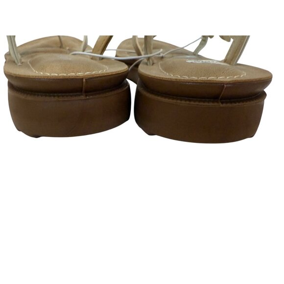 Andiamo NWOB AJudy Women’s Sz 7M Beige Floral Sandals – Comfort Slingback Wedge - Picture 5 of 8